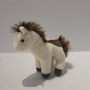 Douglas Horse Pony Stuffed Animal Toy Brown Spotted White 7in